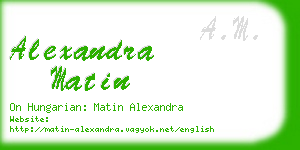 alexandra matin business card